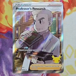 Professor's Research Full Art Celebrations 024/025 NM Pokemon TCG - Image 1