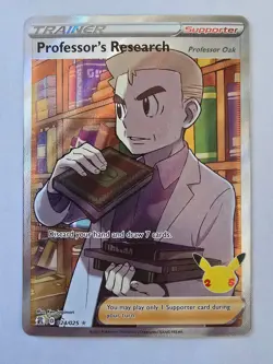 Professor's Research (Professor Oak) 024/025 Rare Ultra Celebrations Pokemon NM - Image 1