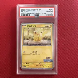 PSA 10 Pikachu 242 Sv-P Promo Illustration Contest 2024 Japanese Pokemon Card - Image 1