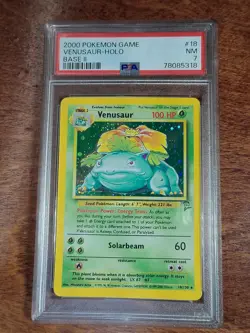 PSA 7 Venusaur Holo #18 Base Set 2 Pokemon Card 2000 - Image 1