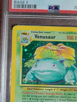 PSA 7 Venusaur Holo #18 Base Set 2 Pokemon Card 2000 - Image 3