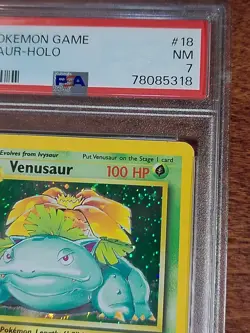 PSA 7 Venusaur Holo #18 Base Set 2 Pokemon Card 2000 - Image 4