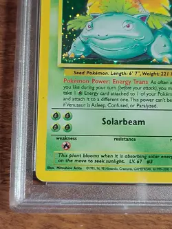 PSA 7 Venusaur Holo #18 Base Set 2 Pokemon Card 2000 - Image 5