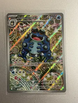 Pokemon Seismitoad BLK EN 105/086 Holo Card English 2025 - Image 1