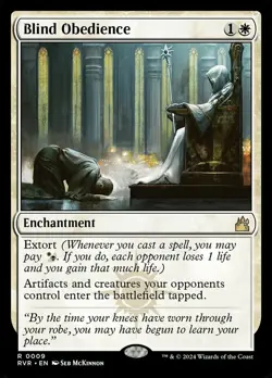 Mint/Near-Mint, English - 1 x MTG Blind Obedience Ravnica Remastered - Image 1