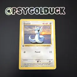 Pokemon TCG Dratini 1st Edition Base Set (Shadowless) 26/102 1999 LP A1 - Image 1