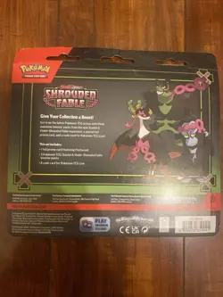 Pokemon Scarlet & Violet Shrouded Fable 3 Pack Blister Pecharunt Promo New!! - Image 2