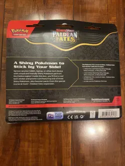 Pokemon Scarlet & Violet Paldean Fates 3 Pack Blister Maschiff Promo Brand New!! - Image 2