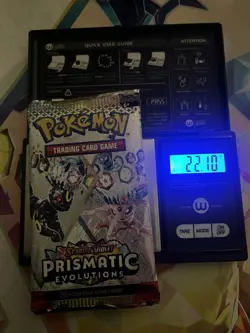 EXTREMELY HEAVY! 22.10g Prismatic Evolutions Pokemon Sealed Booster Pack New - Image 1