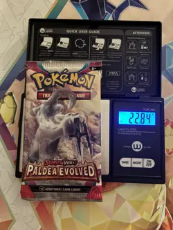 Heavy 22.84g Pokemon Sealed Paldea Evolved Booster Pack - Image 1