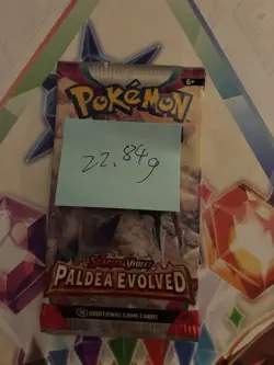 Heavy 22.84g Pokemon Sealed Paldea Evolved Booster Pack - Image 2