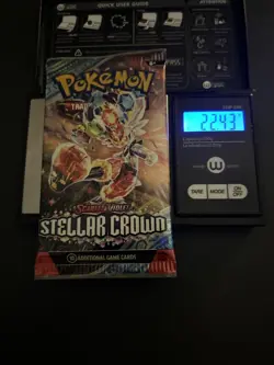 Heavy! 22.43 Gram Pokemon Stellar Crown Booster Pack Sealed - Image 1