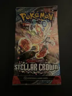 Heavy! 22.43 Gram Pokemon Stellar Crown Booster Pack Sealed - Image 2