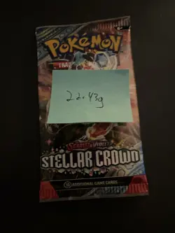 Heavy! 22.43 Gram Pokemon Stellar Crown Booster Pack Sealed - Image 4
