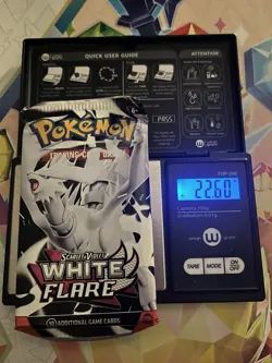 Heavy! 22.60g Pokemon TCG SV10.5 White Flare Booster Pack Sealed! - Image 1