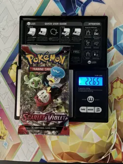 VERY HEAVY 22.65g Scarlet And Violet Base Pokemon TCG Booster Pack - Image 1