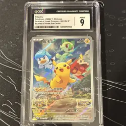 Pokemon Pikachu 001/SV-P Scarlet & Violet Promo Holo Chinese CGC 9 2022 - Image 1