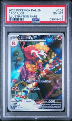 2023 POKEMON PAL EN-PALDEA EVOLVED #202 CROCALOR ILLUSTRATION RARE PSA 7 - Image 1
