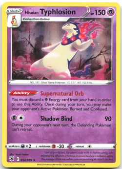 Hisuian Typhlosion 052/189 Holo Rare Astral Radiance Pokemon Holo Near Mint - Image 1