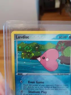 Luvdisc Holofoil Crystal Guardians 2006 Pokemon TCG 7/100 Holo Swirl LP - Image 2