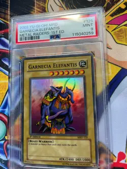 PSA 9 Yu-Gi-Oh MRD-125 Garnecia Elefantis 1st Edition Super Rare - Image 2