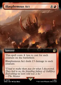 Mint/Near-Mint, English - 1 x MTG Blasphemous Act - Extended Art Universes Beyon - Image 1