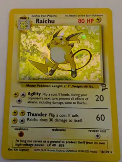 Base Set 2 Pokemon Cards, Raichu, Magneton, Clefairy, Ninetails, Wartortle WC + - Image 5
