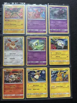 Pokemon Cards - Sun & Moon Promo 14x Holo Bundle Pikachu SM206, Eevee SM184 NM - Image 1