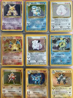 Complete 1999 Pokemon Base Set + Jungle Set Charizard Blastoise Vintage Cards - Image 1