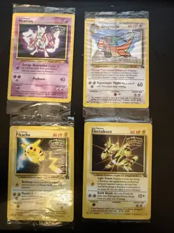 Pokemon TCG 1999 Pokemon First Movie Set x4 Vintage WB Black Star Promo Cards - Image 1