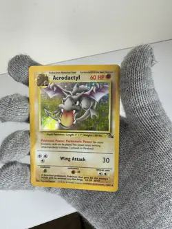 Pokemon WOTC 1999 Fossil set Aerodactyl Holo Rare Vintage Pokemon Card - Image 2