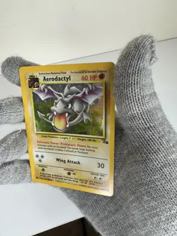 Pokemon WOTC 1999 Fossil set Aerodactyl Holo Rare Vintage Pokemon Card - Image 4
