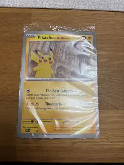 Pokemon Tcg Card Pikachu At The Museum Natural History Museum Jumbo Promo Card - Image 1