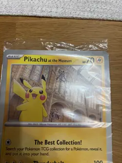 Pokemon Tcg Card Pikachu At The Museum Natural History Museum Jumbo Promo Card - Image 2