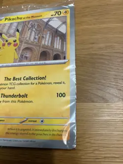 Pokemon Tcg Card Pikachu At The Museum Natural History Museum Jumbo Promo Card - Image 4