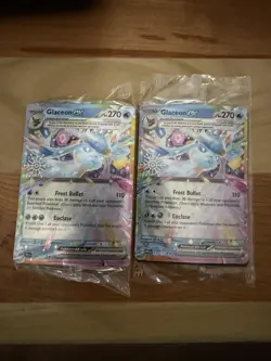 2x Sealed Glaceon ex Snowflake Holiday Promo Pokemon Card SV 026/131 - Image 1