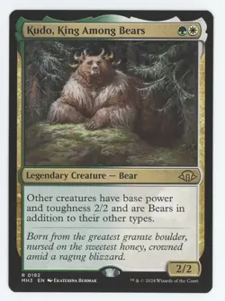 MTG Modern Horizons 3 Kudo, King Among Bears #192 Rare - Image 1