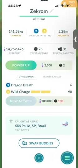Pokemon Go Legendary Zekrom ( Normal ) (Reduced) - Image 2