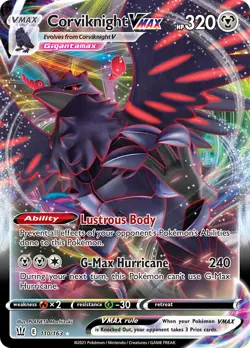 Pokemon TCG Corviknight VMAX 110/163 ENG EXC/NM Battle Styles Stili di Lotta - Image 1