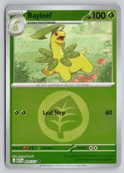 BAYLEEF (ENERGY SYMBOL PATTERN) 009/217 ASCENDED HEROES POKEMON REVERSE HOLO NM - Image 1