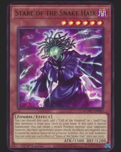 Yugioh! 1x Stare of the Snake Hair MZMU-EN003 Ultra Rare 1st Ed NM - Image 1