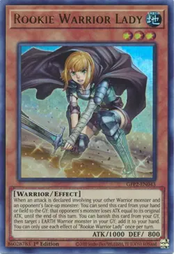 Yugioh - Rookie Warrior Lady (Ultra Rare) (1st Edition) - GFP2-EN043 (P) - Image 1