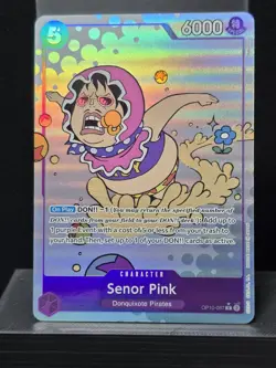 One Piece Card Game Senor Pink OP10-067 Rare Parallel Royal Blood Holo Foil NM - Image 2