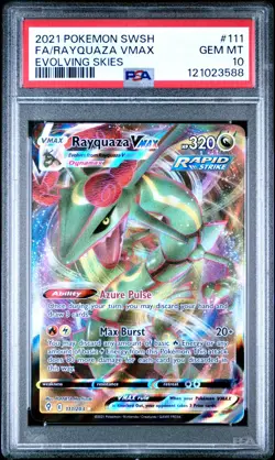 Rayquaza VMAX SWSH07: Evolving Skies #111 (2021) Ultra Rare Holo PSA 10 Pokemon - Image 1