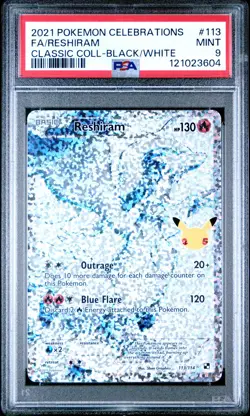 Reshiram Celebrations: C #113 (2021) Classic Collection Holo PSA 9 Pokemon - Image 1