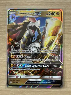 Kommo-o GX Holo Card 100/145 Sm-Guardians Rising Pokemon Trading Card - NM / M - Image 3