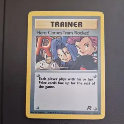 Pokemon TCG Team Rocket Holo Rare Card 15/82 Here Comes NM - Image 1