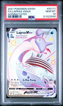 Lapras VMAX Shining Fates: Shiny Vault #SV111 (2020) Holo PSA 10 Pokemon - Image 1