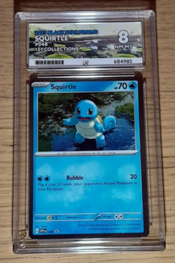 Squirtle 048 -151 Black Star Promo -Graded Ace 8 -Pokemon - Image 1