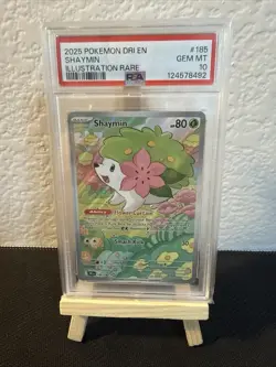 SHAYMIN #185 PSA 10 • 2025 Pokemon Destined Rivals Illustration Rare Gem Mint - Image 1